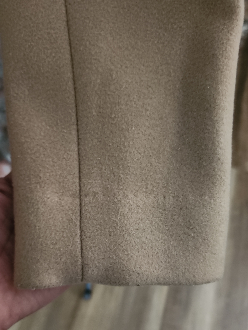Babaton Aritzia Beige Blush Drape Coat Open Front Jacket L - Picture 4 of 8
